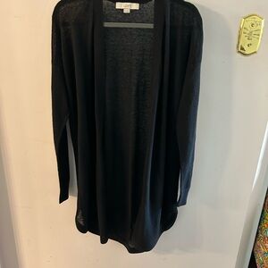 LOFT Lightweight Long Sleeve Black Women's Cardigan